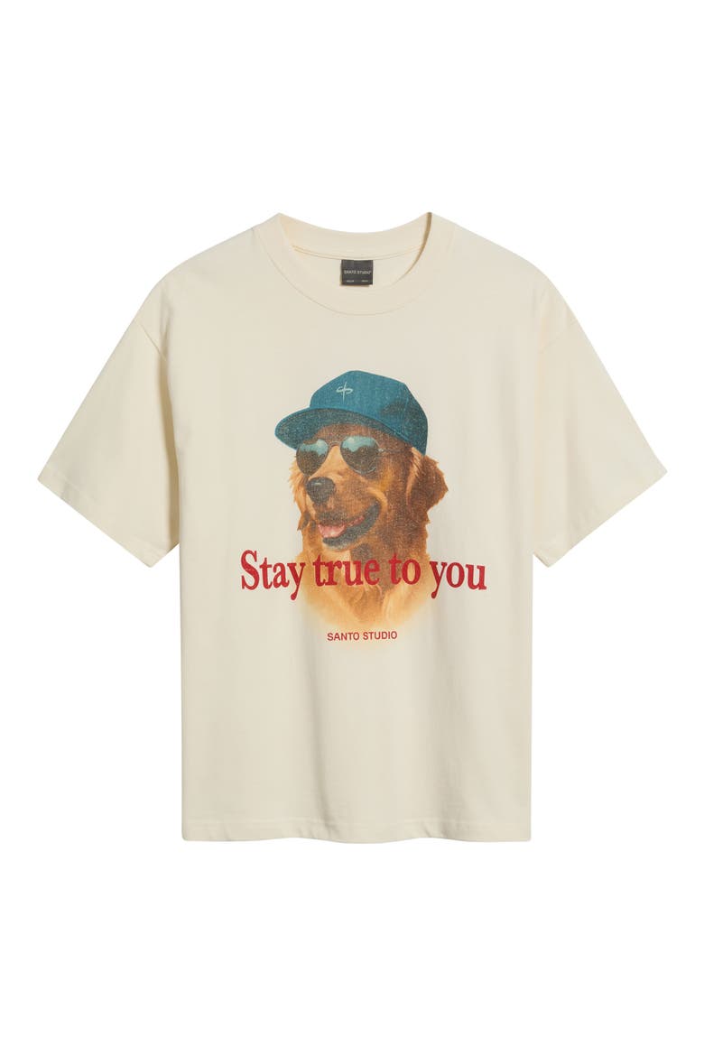 Stay True Graphic T-Shirt, Alternate, color, IVORY