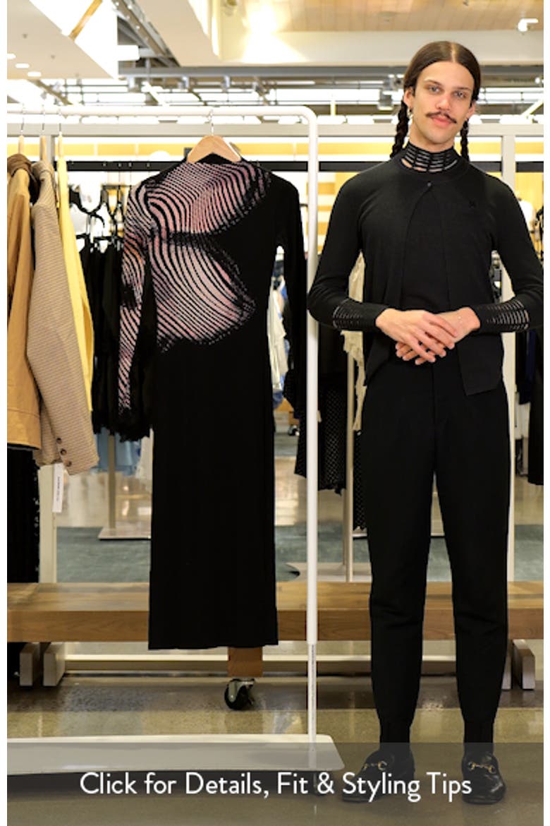 Funnel Neck Long Sleeve Rib Dress video