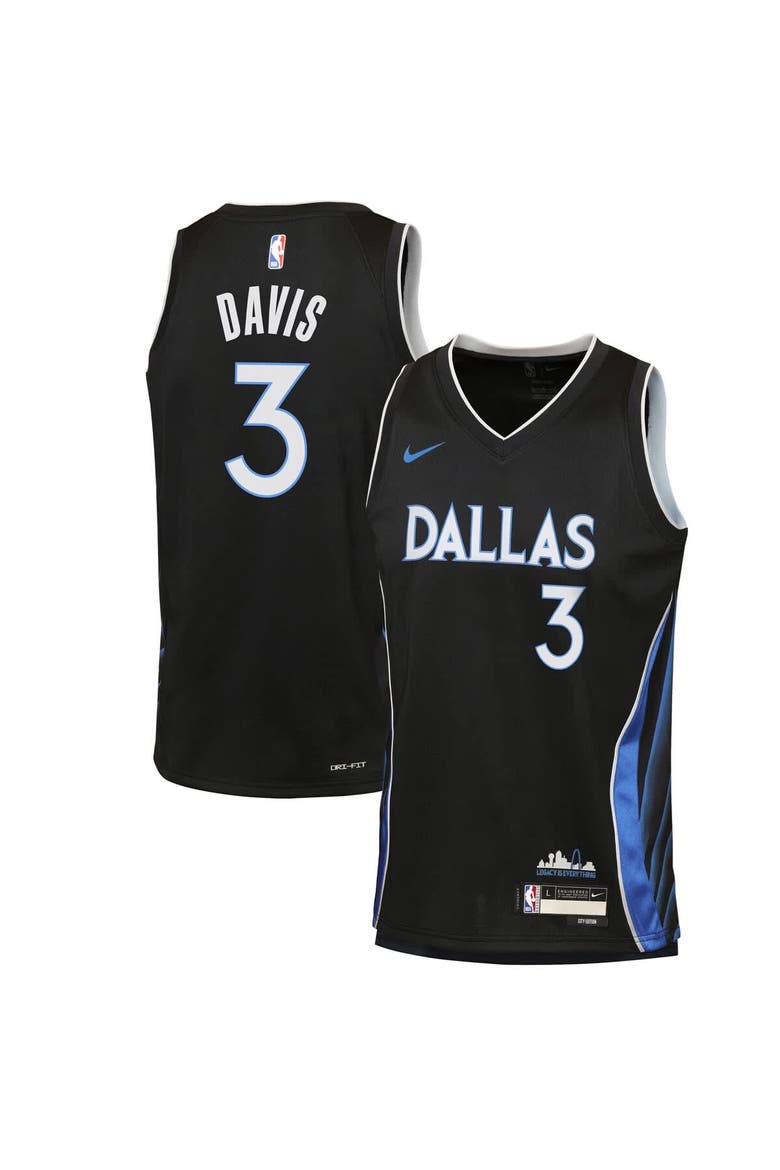 Youth Nike Anthony Davis Black Dallas Mavericks 2025/26 City Edition Swingman Jersey, Main, color, Black