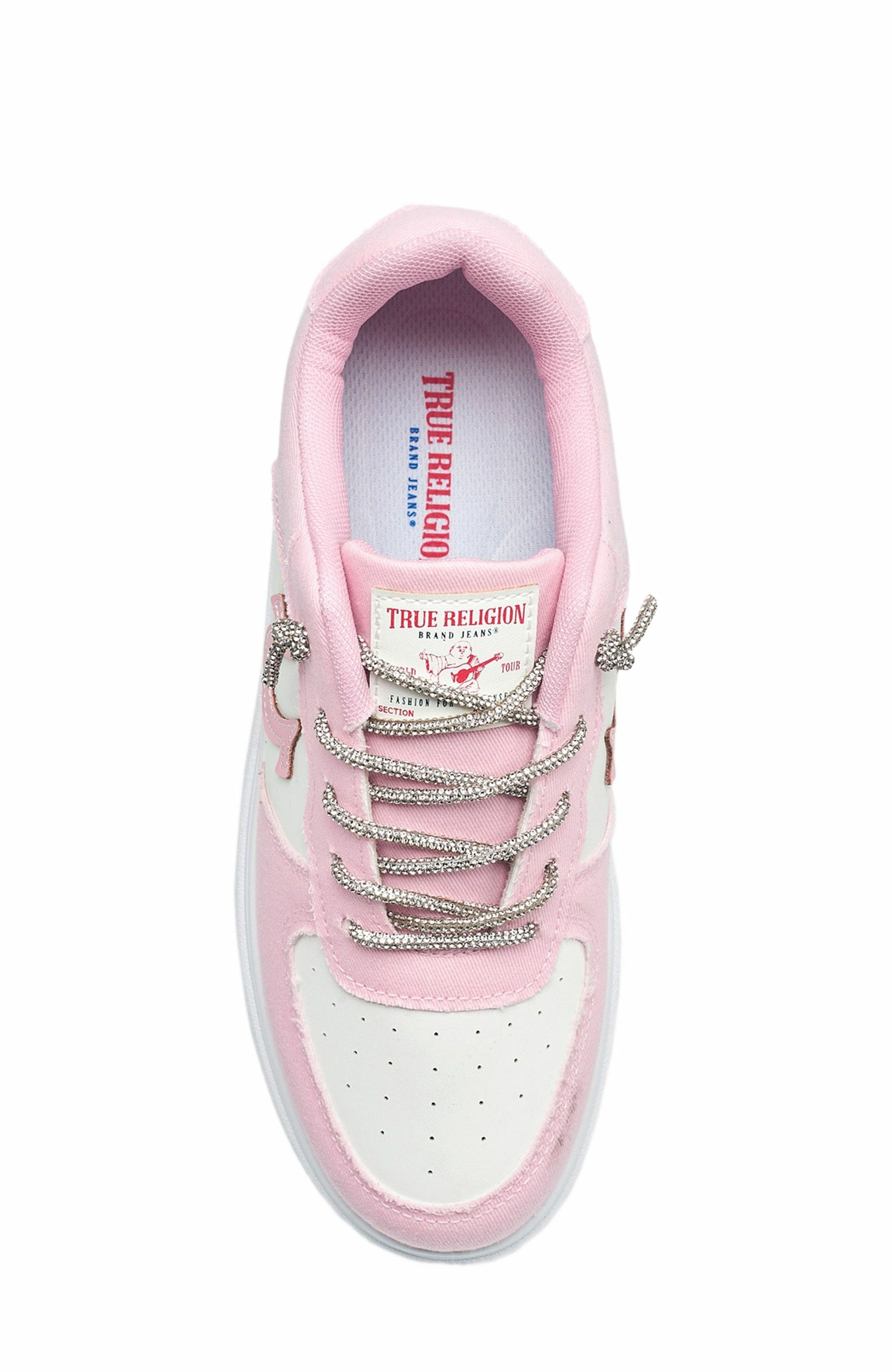 True Religion Ladies Allison Logo Sneaker, Alternate, color, Pink
