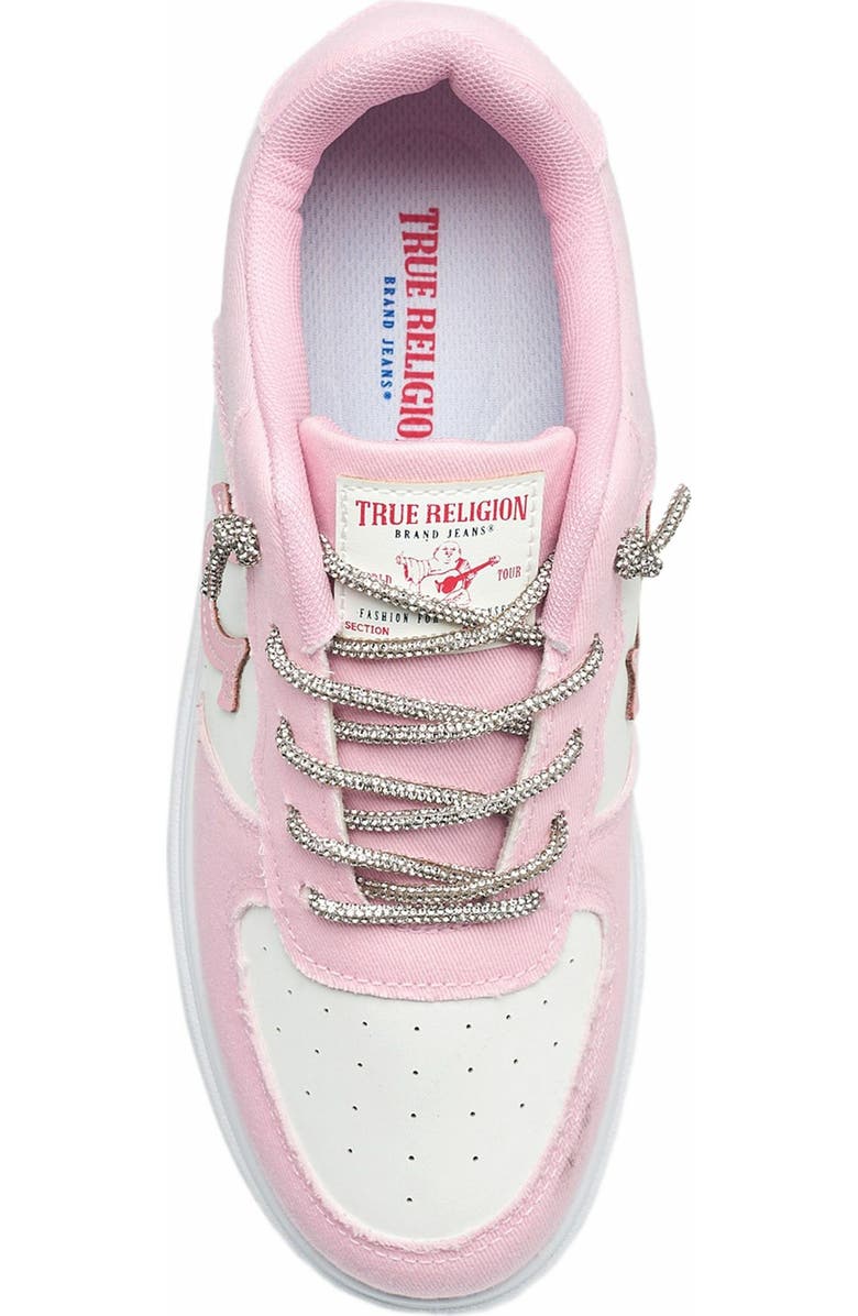 True Religion Ladies Allison Logo Sneaker, Alternate, color, Pink