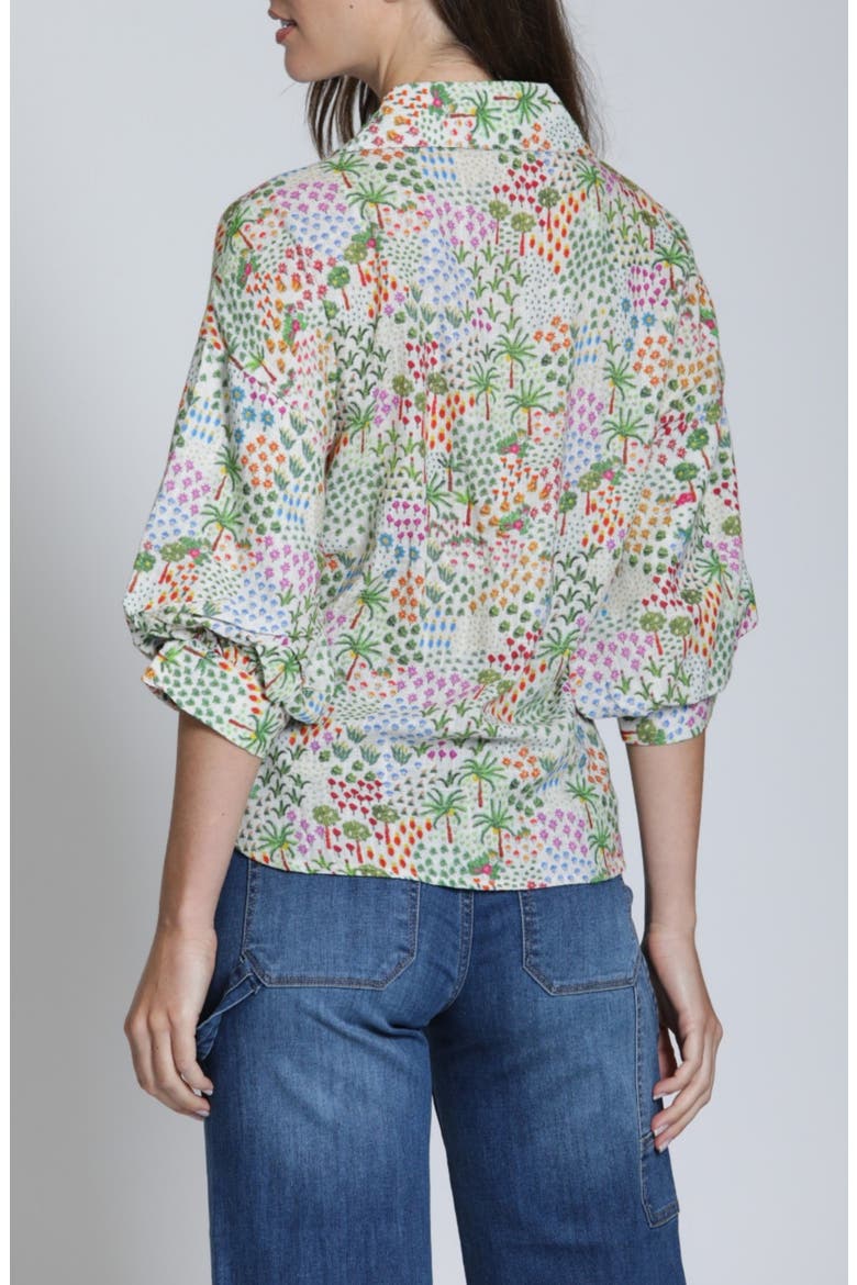 Floral Print Woven Shirt, Alternate, color, SAGE GREEN MULTI