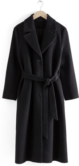 Wool & Alpaca Blend Tie Waist Coat