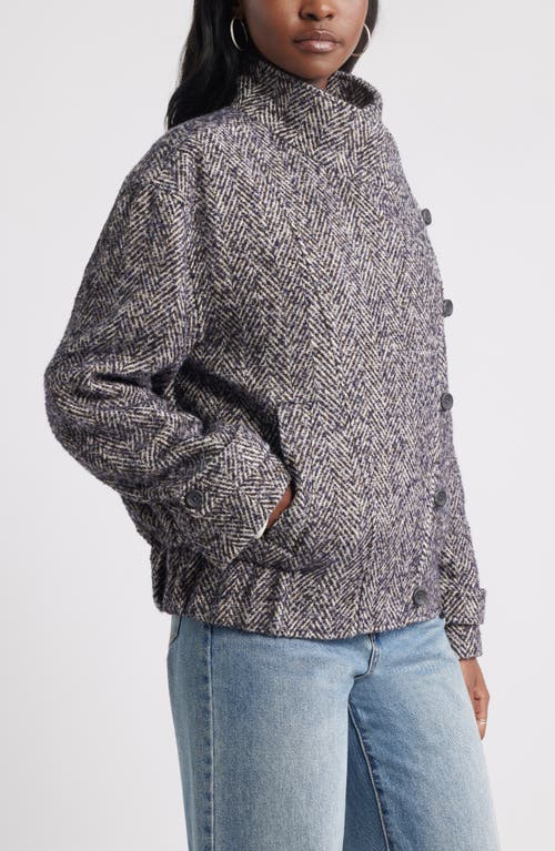 Treasure & Bond Herringbone Twill Jacket In Gray