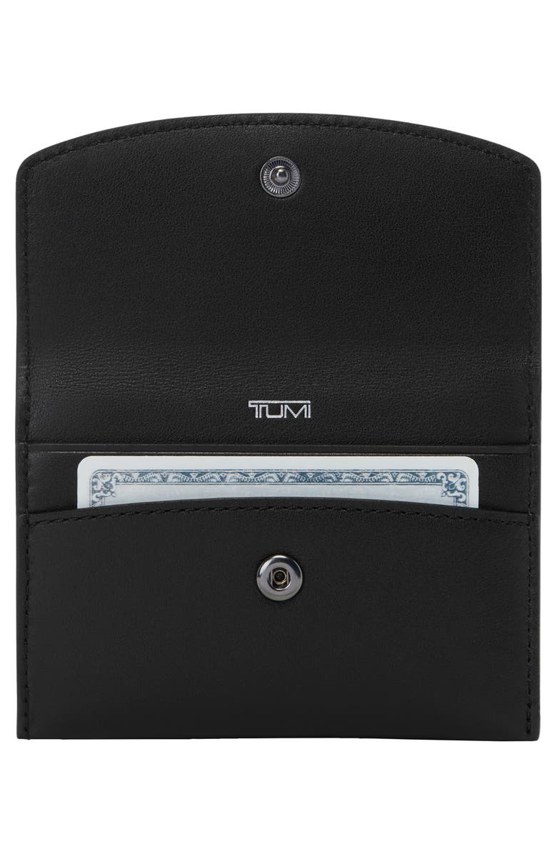 TUMI Leather Flap Card Case, Alternate, color, 