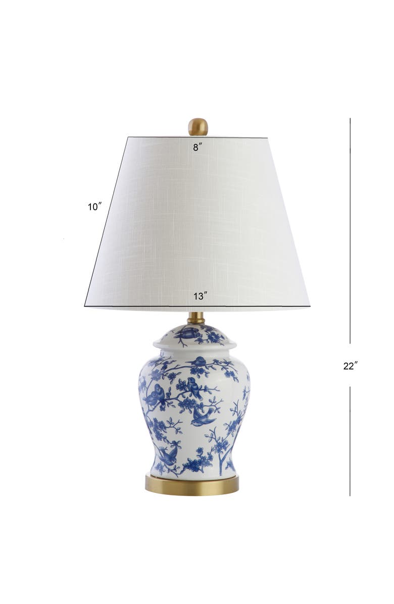 JONATHAN Y Penelope Chinoiserie Classic LED Table Lamp, Alternate, color, Blue/White