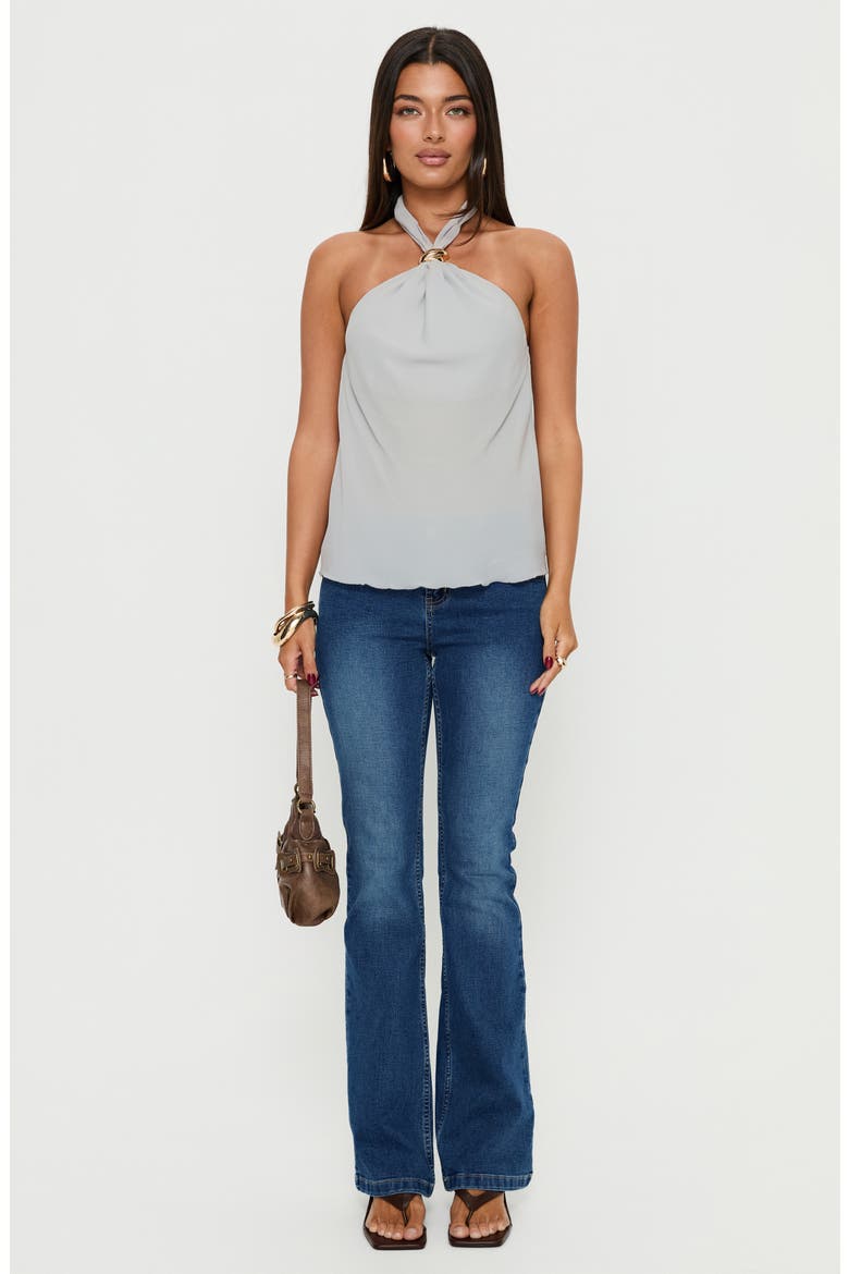 Darlinn Hardware Halter Top, Alternate, color, GREY