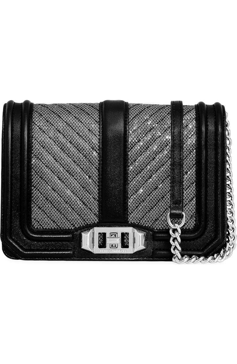 Rebecca Minkoff Small Chevron Quilted Love Crossbody, Main, color,