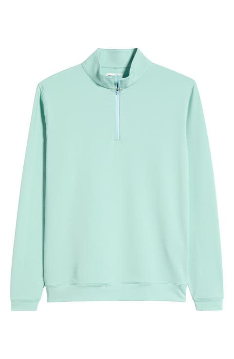 Perth Stripe Quarter Zip Performance Pullover