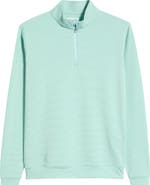 Peter Millar Perth Stripe Quarter Zip Performance Pullover