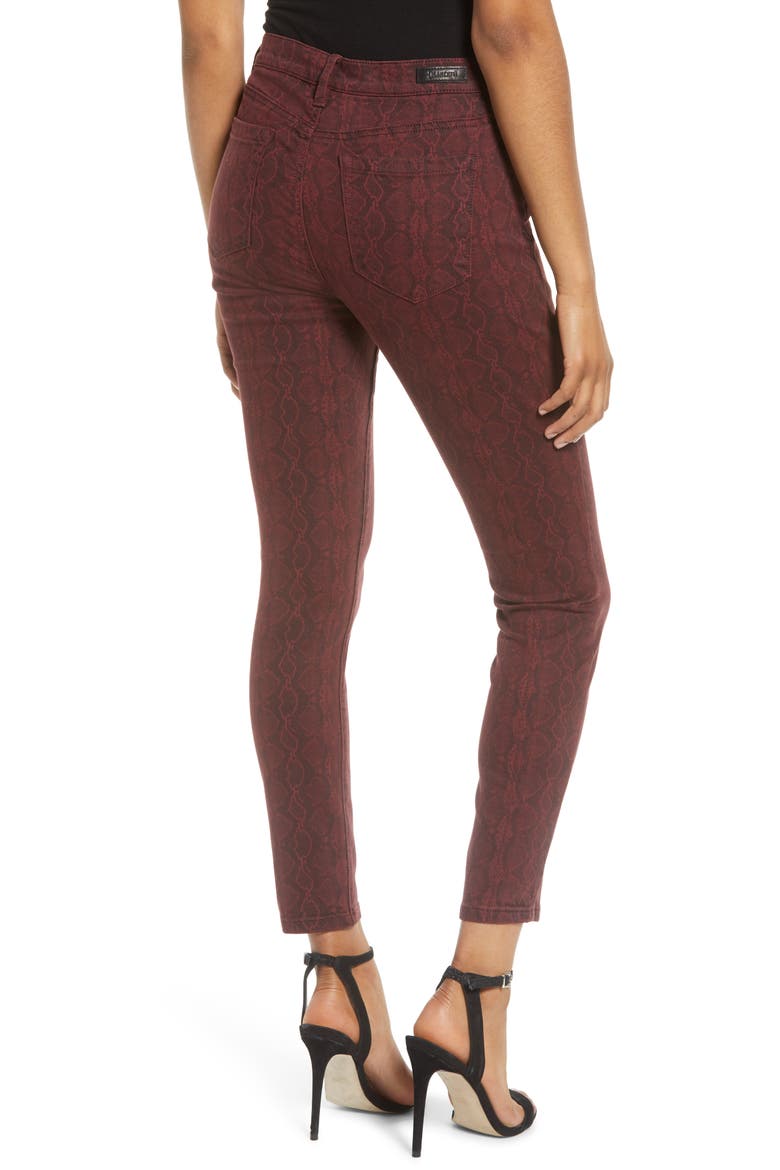 Snake Print Skinny Jeans, Alternate, color, RATTLED UP