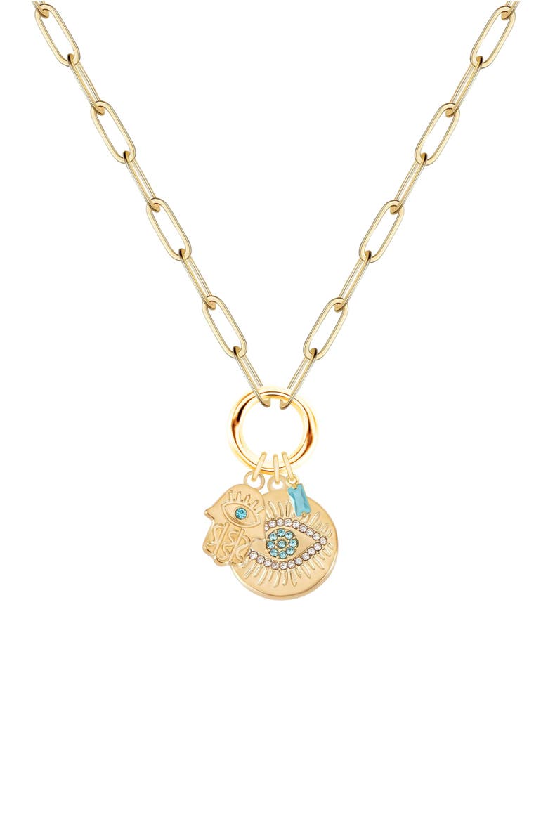 Evil Eye Luxe Everlink Necklace, Main, color, Blue