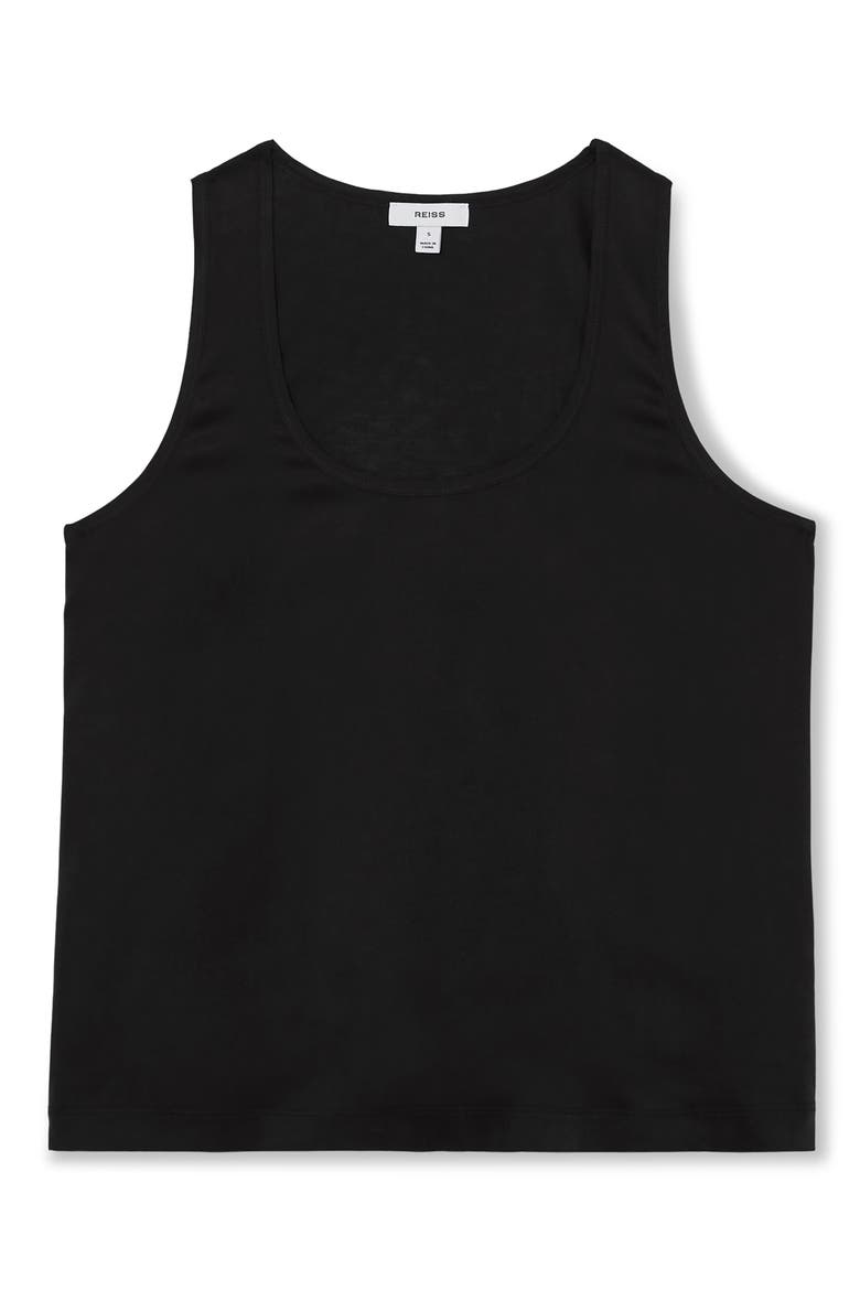 Ruby Scoop Neck Tank, Alternate, color, BLACK