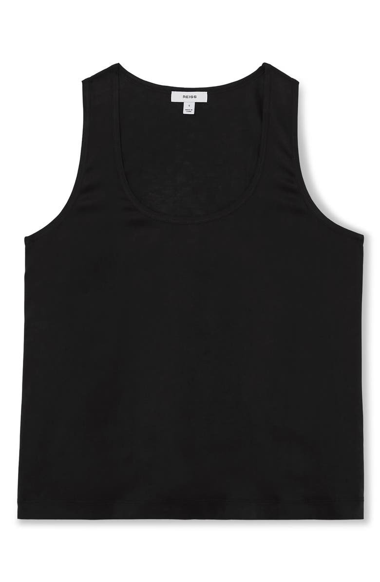 Reiss Ruby Scoop Neck Tank, Alternate, color, Black