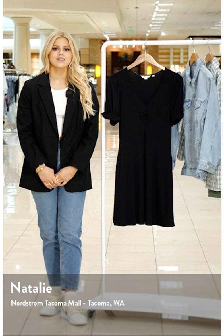 Puff Sleeve Jersey Minidress video