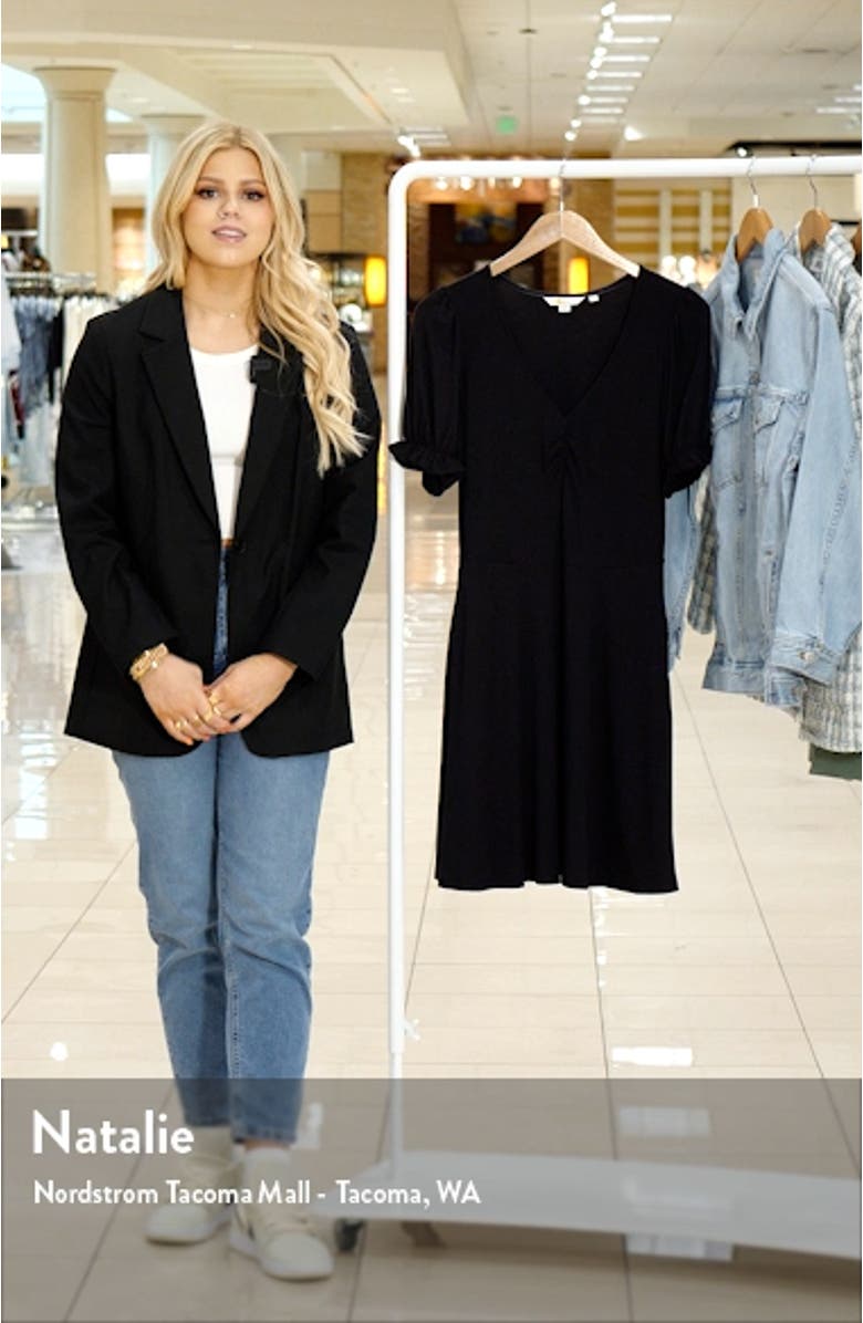 Puff Sleeve Jersey Minidress, sales video thumbnail