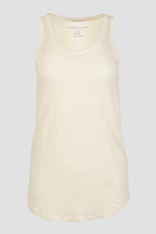 MAJESTIC MAJESTIC FILATURES LINEN STRETCH HD SCOOPNECK TANK