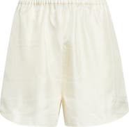 TOTEME Monogram Organic Silk Pajama Shorts