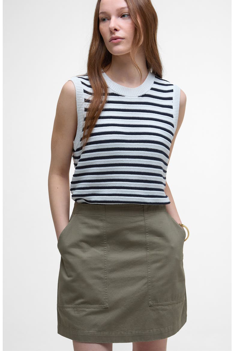 Cary Cotton Twill Miniskirt, Alternate, color, DUSKY GREEN