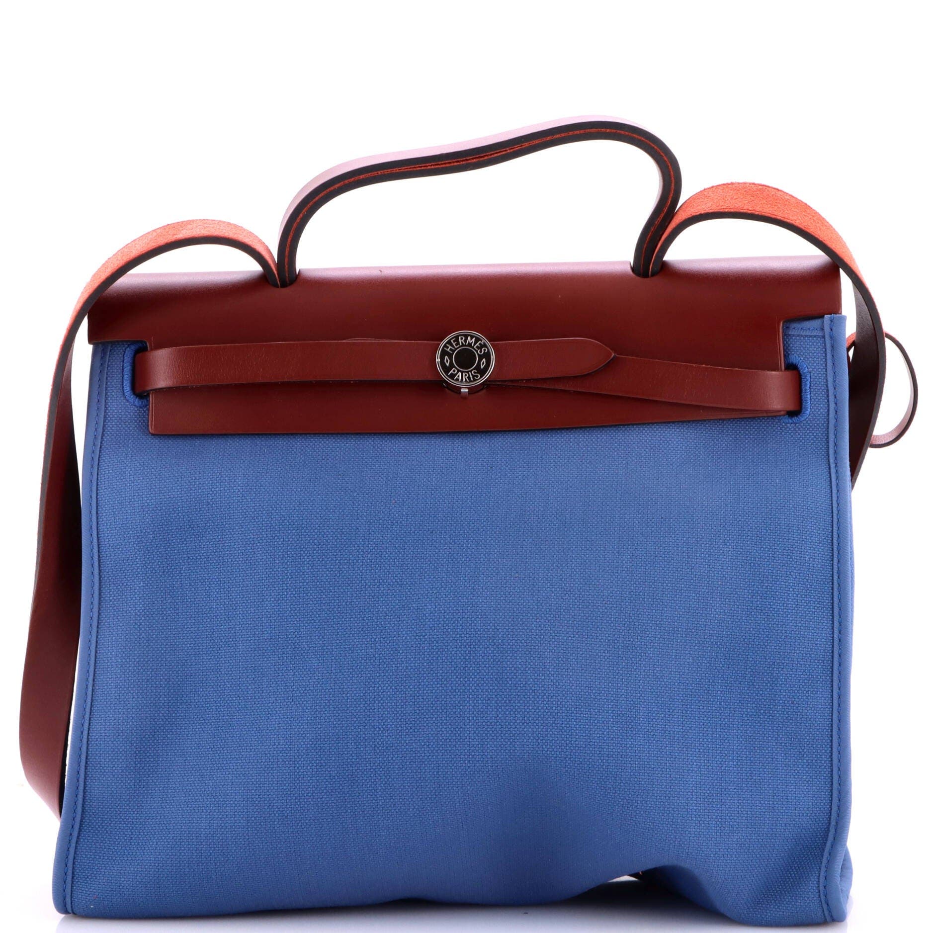 Herbag Zip Leather and Toile 31, Main, color, Blue