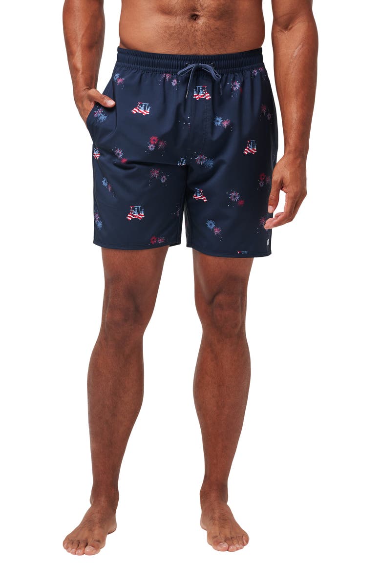 TravisMathew Poolside Patriot Swim Trunks, Main, color,