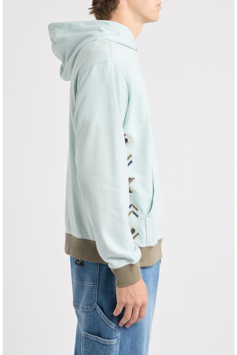 Leander Fleece Hoodie, Alternate, color, LIGHT DENIM