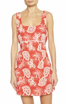 Amalia Floral Embroidery Cotton Minidress