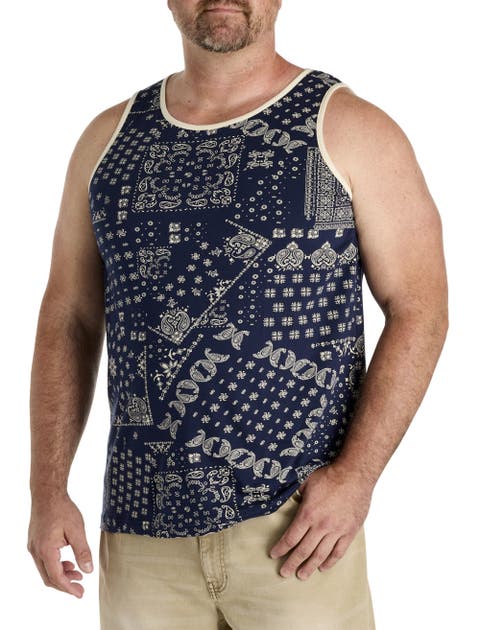 Big & Tall Paisley Sleeveless T-Shirt