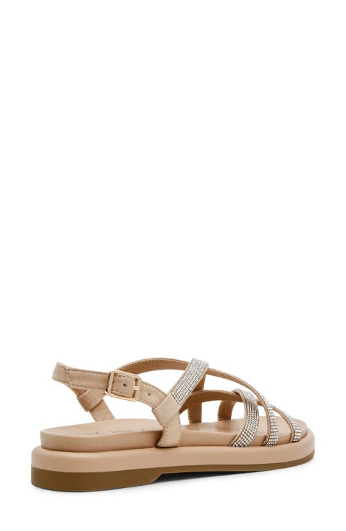 Anne Klein Esmeralda Strappy Sandal In Natural Microsuede