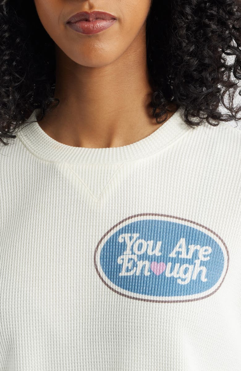 THE MAYFAIR GROUP You Are Enough Crewneck Sweatshirt, Alternate, color, Cloud