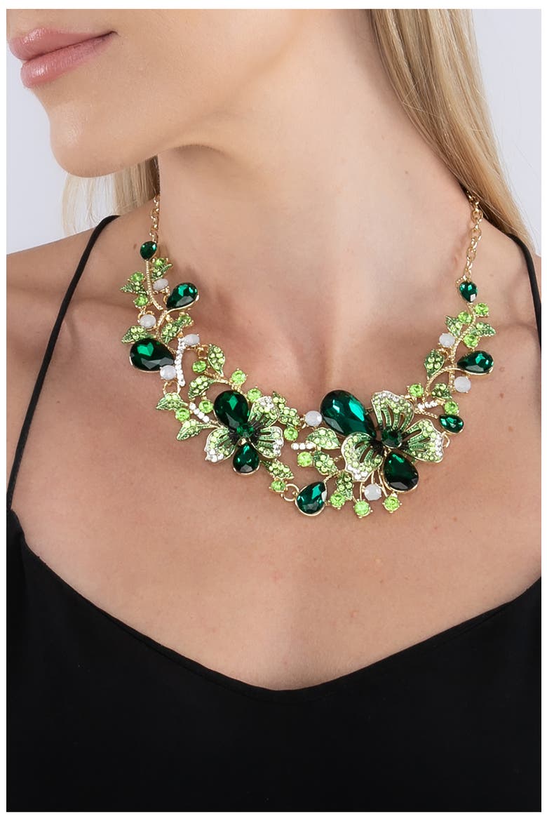 Madison Crystal Statement Necklacce, Alternate, color, GOLD