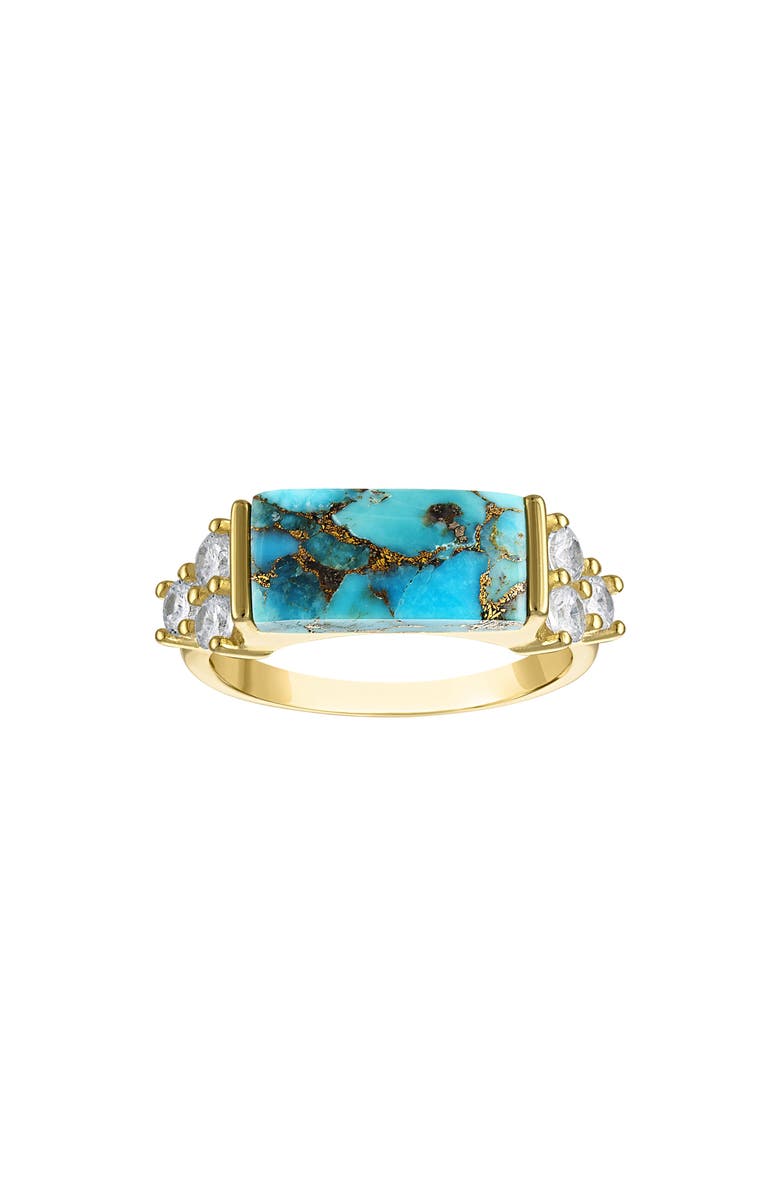 FZN Composite Turquoise Ring, Main, color, Yellow Gold