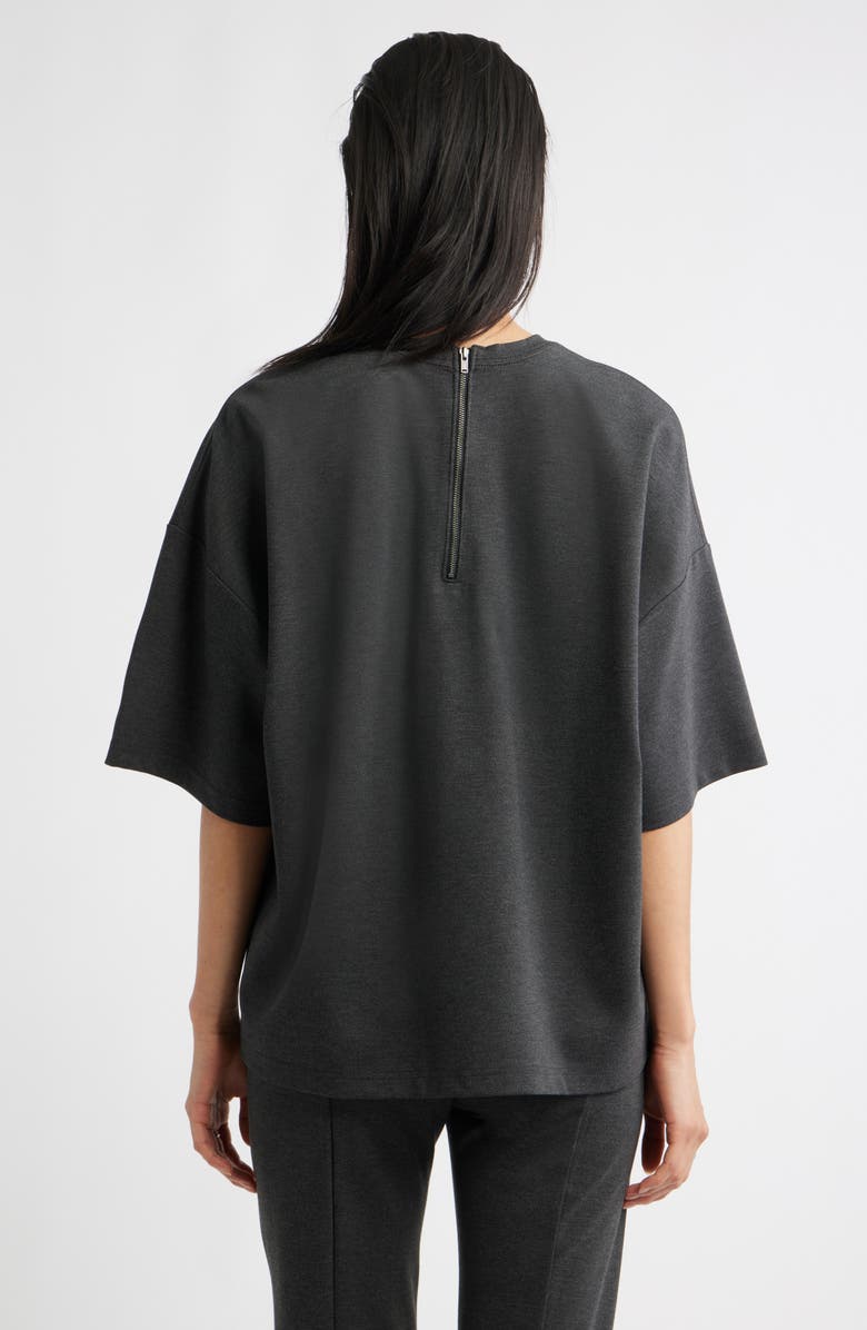 Nordstrom Ponte T-Shirt, Alternate, color, Grey Dark Heather