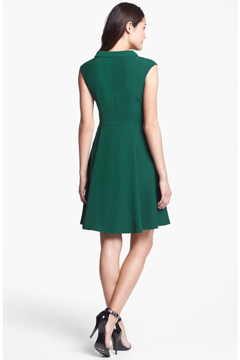 Fit & Flare Dress, Alternate, color, EVERGLADE GREEN