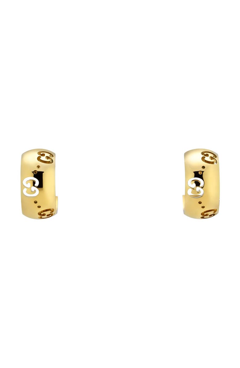 Gucci Icon Hoop Earrings, Main, color, Yellow Gold2