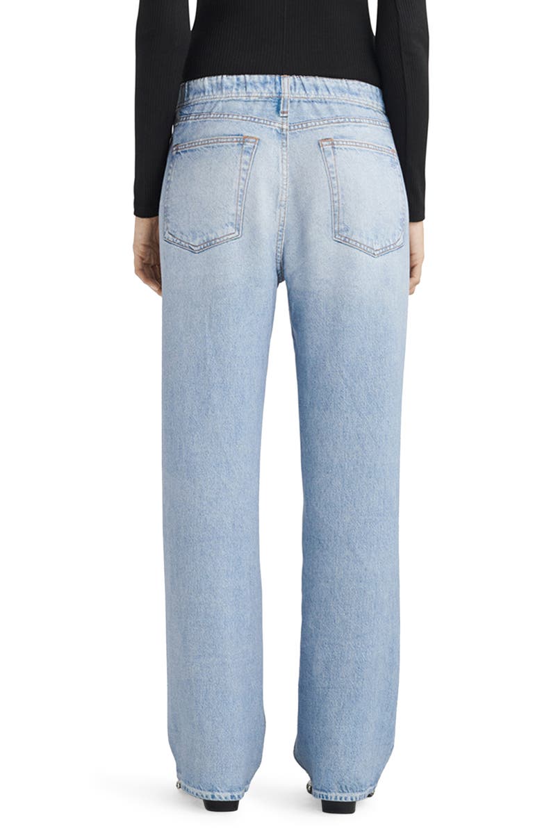 rag & bone rb Miramar Wide Leg Cotton Terry Sweatpant Jeans, Alternate, color, Tulip