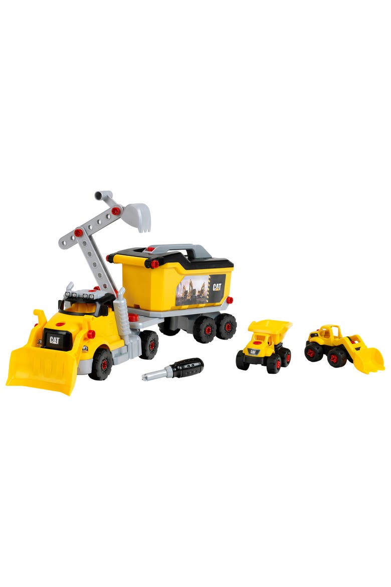 Cat 4In1 Screw Truck Assembly Construction Set, 23 Pieces, Main, color, Multicolored