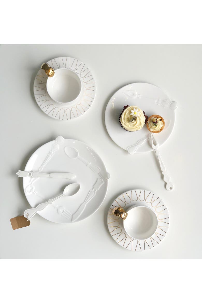Cutlery Salad Plate, Alternate, color, Multi
