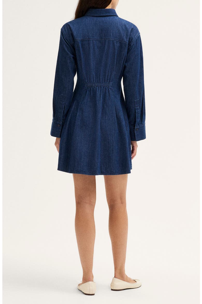 The Chrissy Long Sleeve Denim Mini Shirtdress, Alternate, color, CHELSEA BLUE WASH