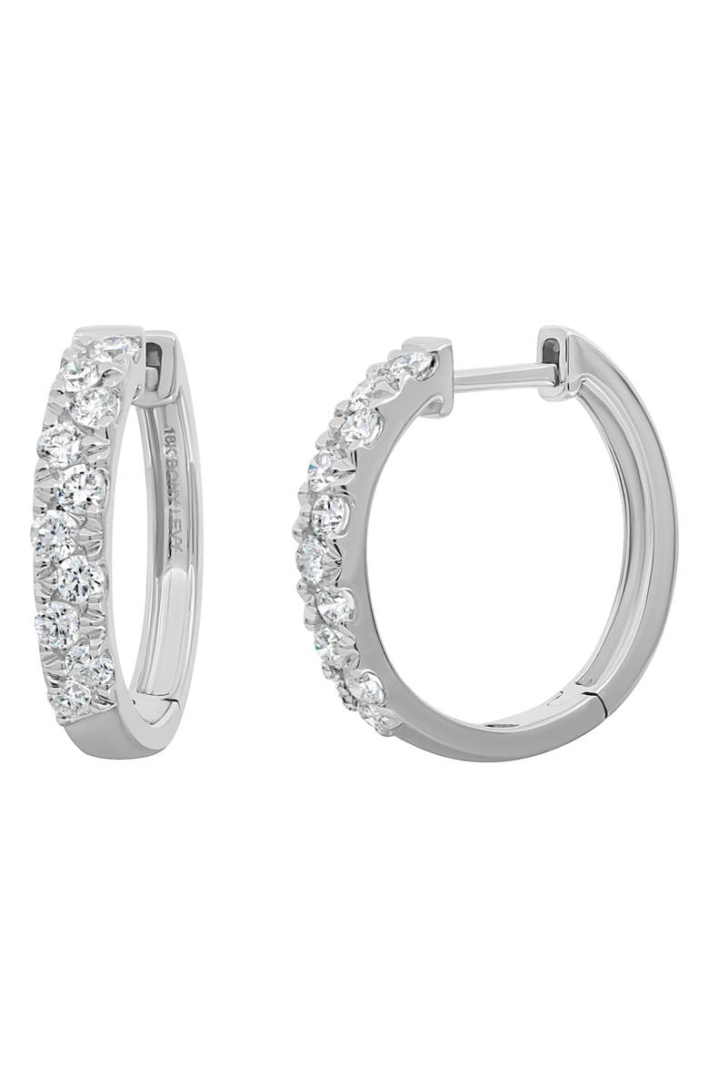 Bony Levy Mika Diamond Hoop Earring, Main, color, 18K White Gold