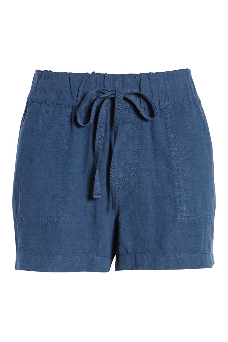 Linen Shorts, Alternate, color, BLUE ENSIGN