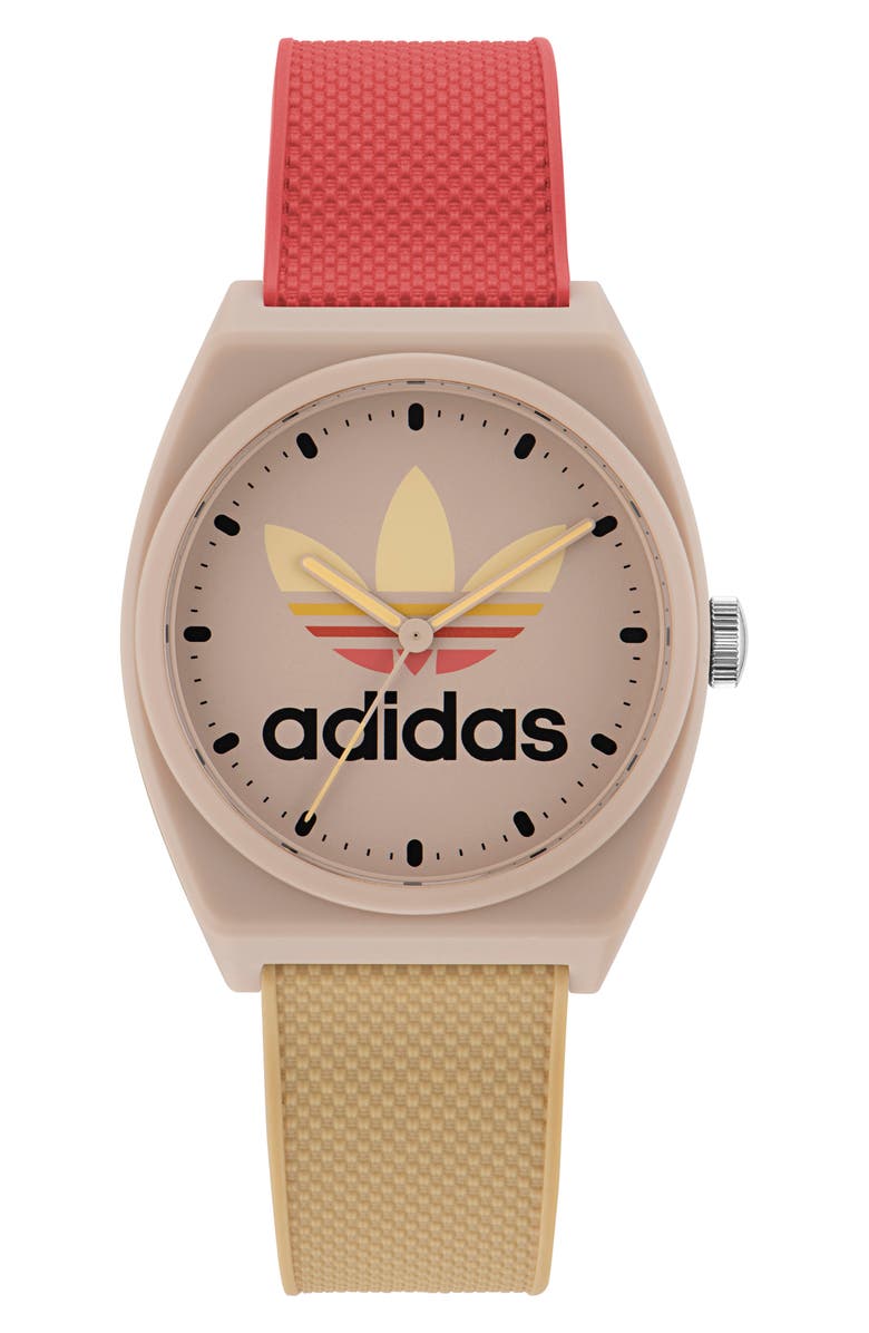 adidas Project Two GRFX Resin Strap Watch, 38mm, Main, color, 