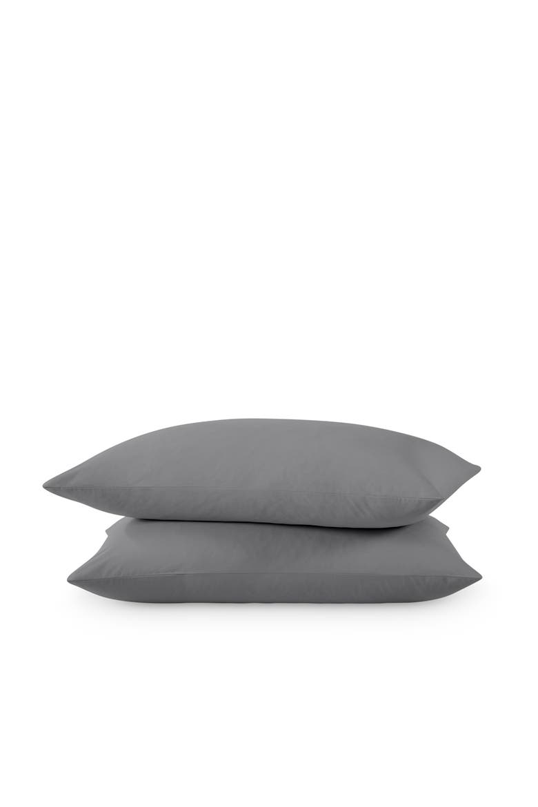 400 Thread Count Organic Cotton Sateen Pillowcase Set, Main, color, Grey
