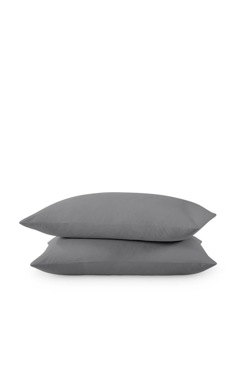 Bare Home 400 Thread Count Organic Cotton Sateen Pillowcase Set, Main, color, Grey