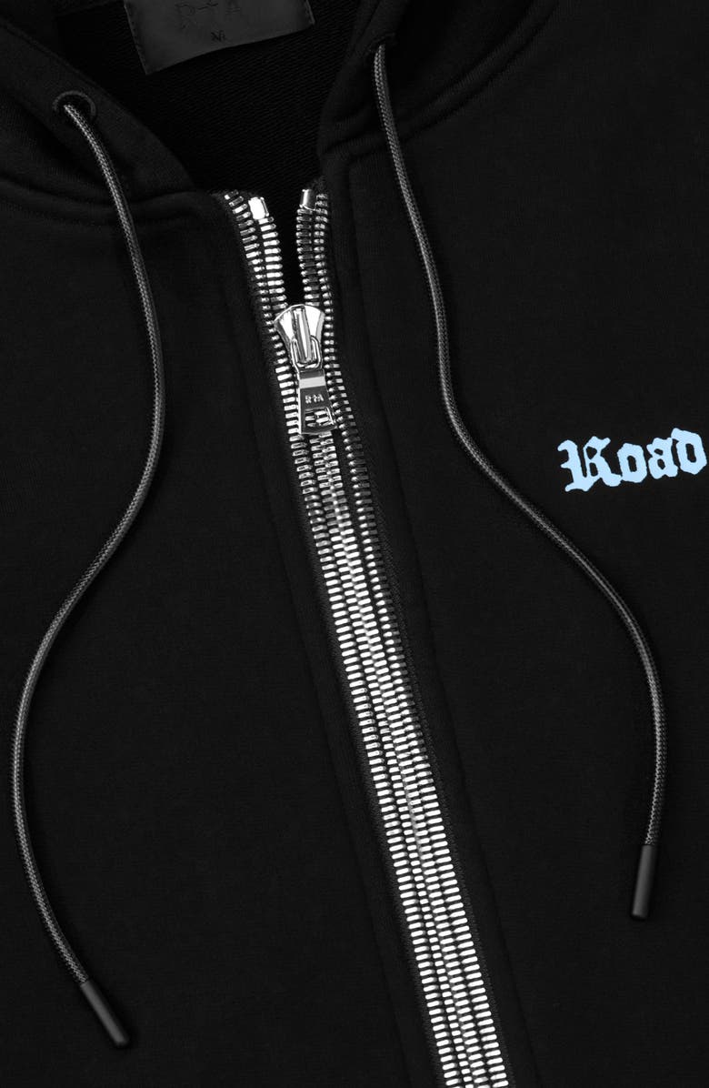 RtA Floyd Illuminated Zip Hoodie, Alternate, color, Black Illuminated Back
