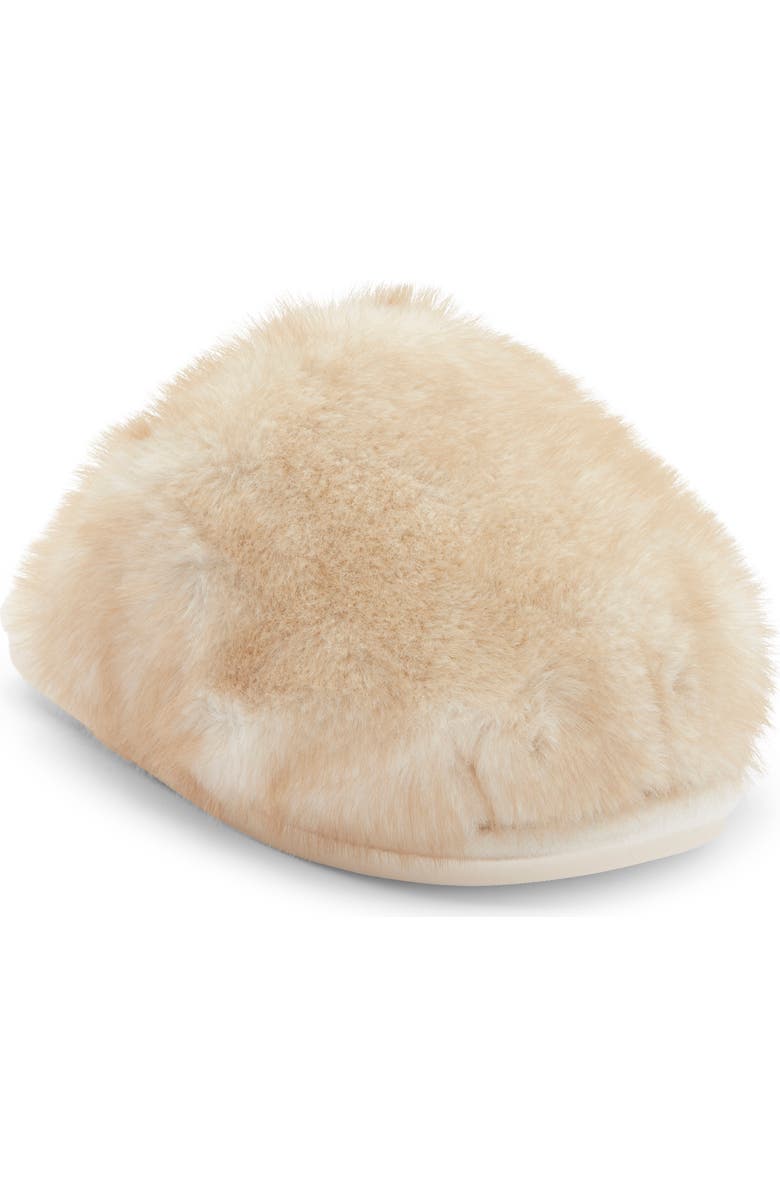 Steve Madden Poof Faux Fur Slipper, Main, color, Natural