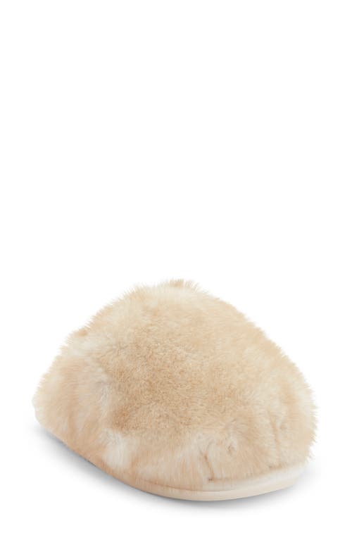 Steve Madden Poof Faux Fur Slipper In Animal Print