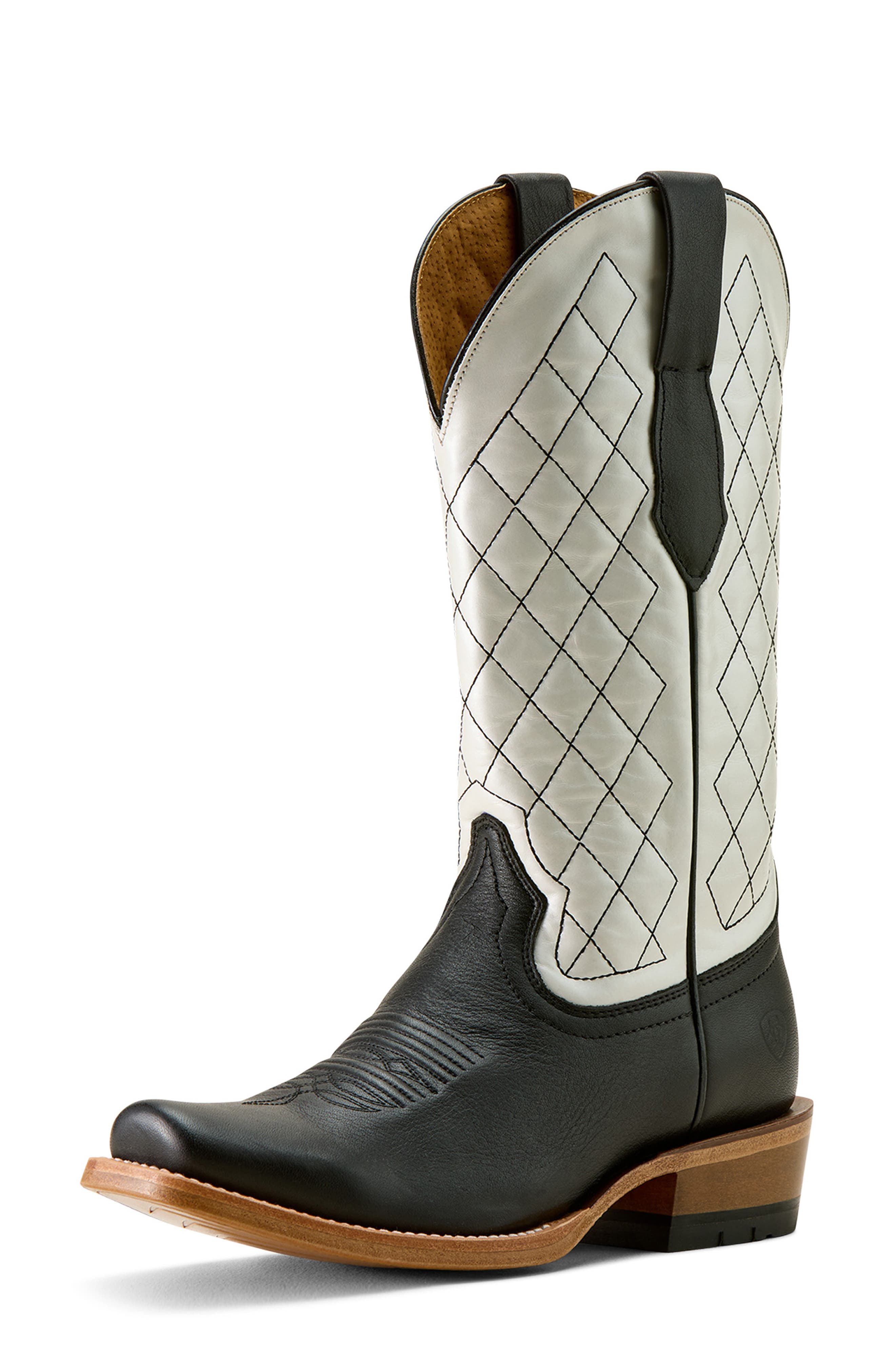 Ariat Futurity Denton Diamond Quilt Leather Boot, Alternate, color, Black