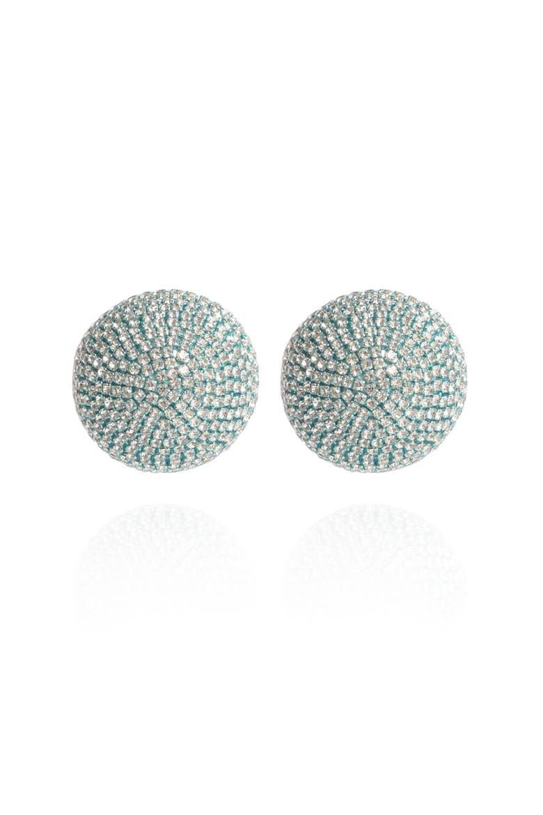 Gaia Glam Mini Earrings, Main, color, Baby Blue