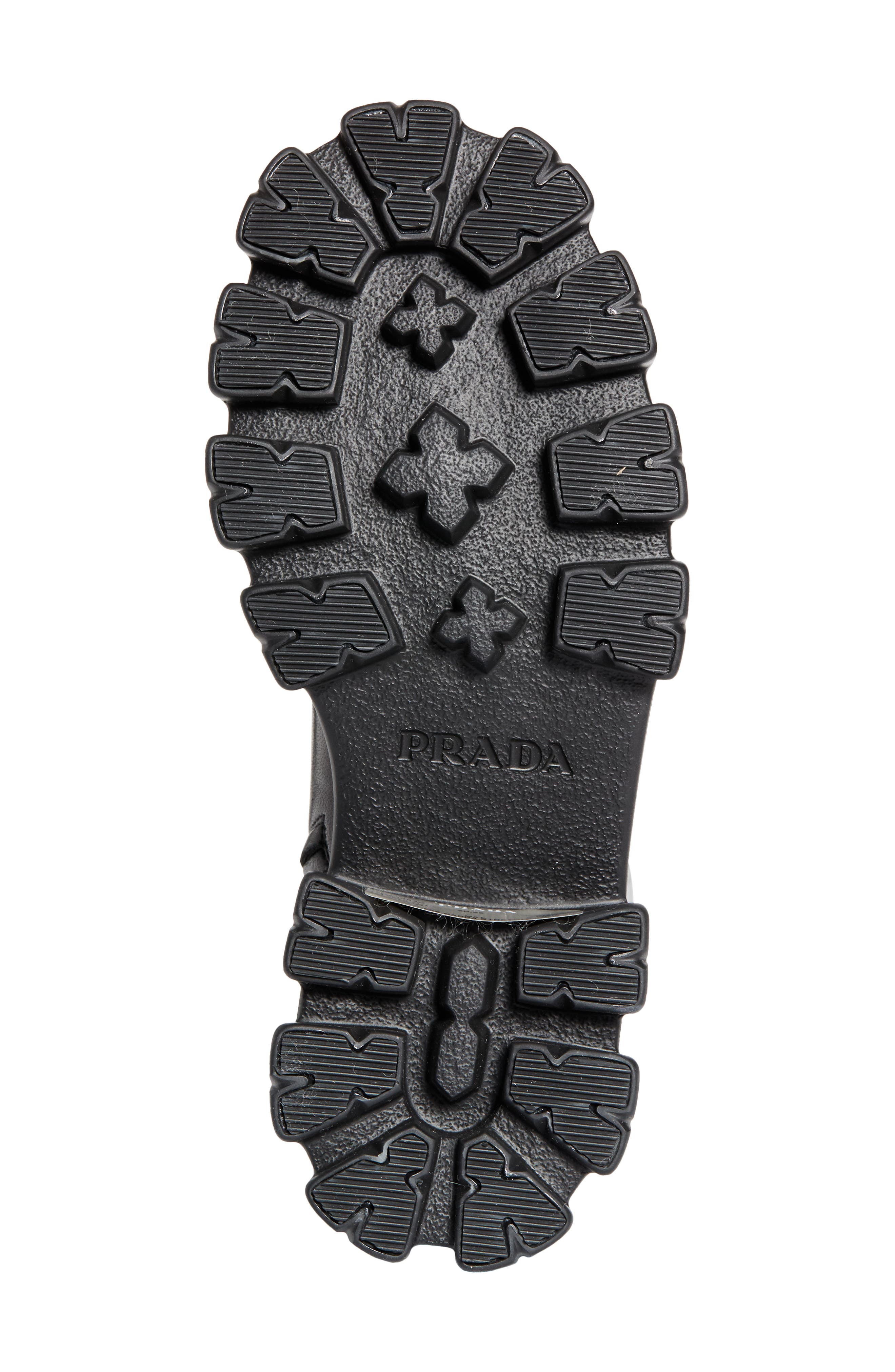 Prada Monolith Lug Sole Bootie, Alternate, color, Nero